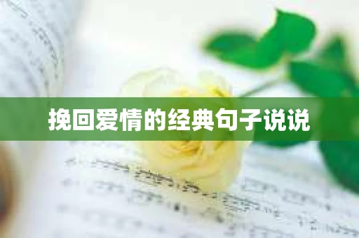 挽回爱情的经典句子说说