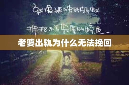 老婆出轨为什么无法挽回