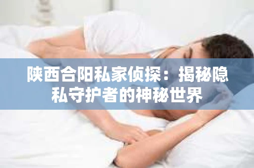 陕西合阳私家侦探：揭秘隐私守护者的神秘世界