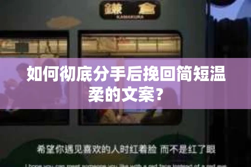 如何彻底分手后挽回简短温柔的文案？